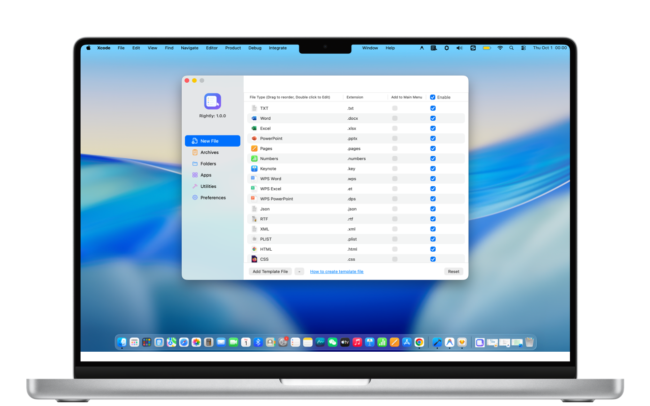Rightly macOS context menu preview